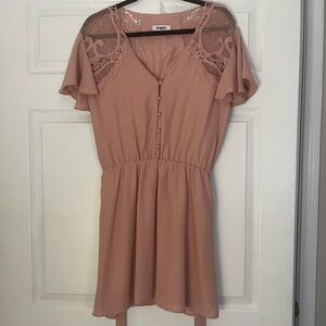 BB Dakota Blush Lace Detail Dress